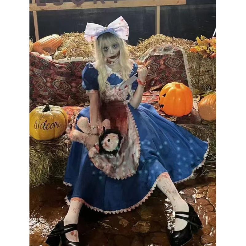 Embroidery Dress - Zestaw Sukienek Halloween Lolita Goth Krwawy