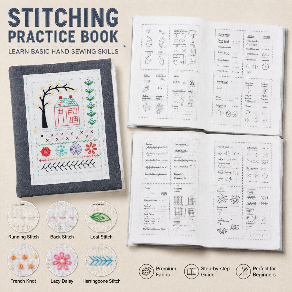 Embroidery Workshop - Książka do ćwiczeń haftowania DIY, poradnik