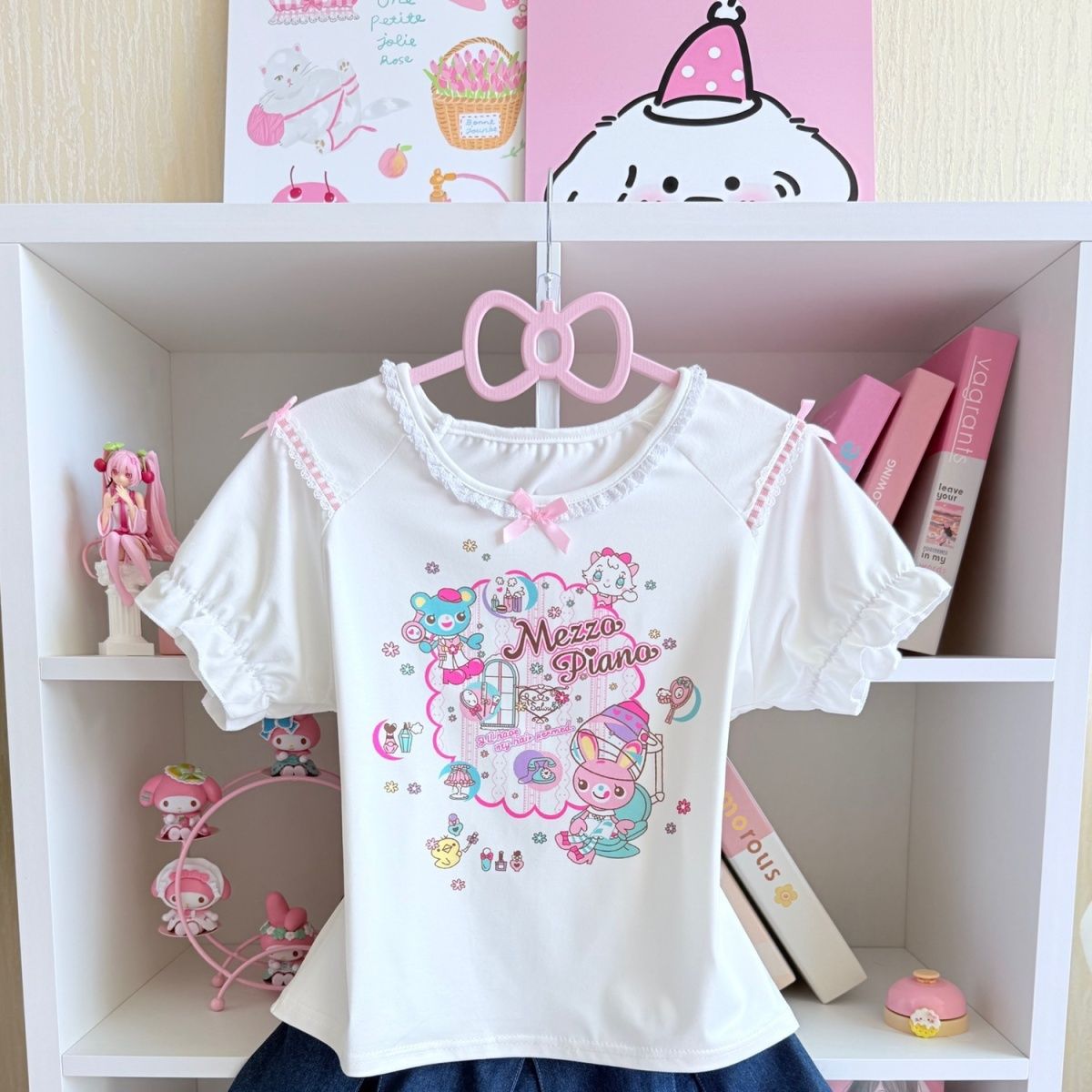 Japońskie słodkie zestawy spód – Embroidery Tshirt recenzja i cena