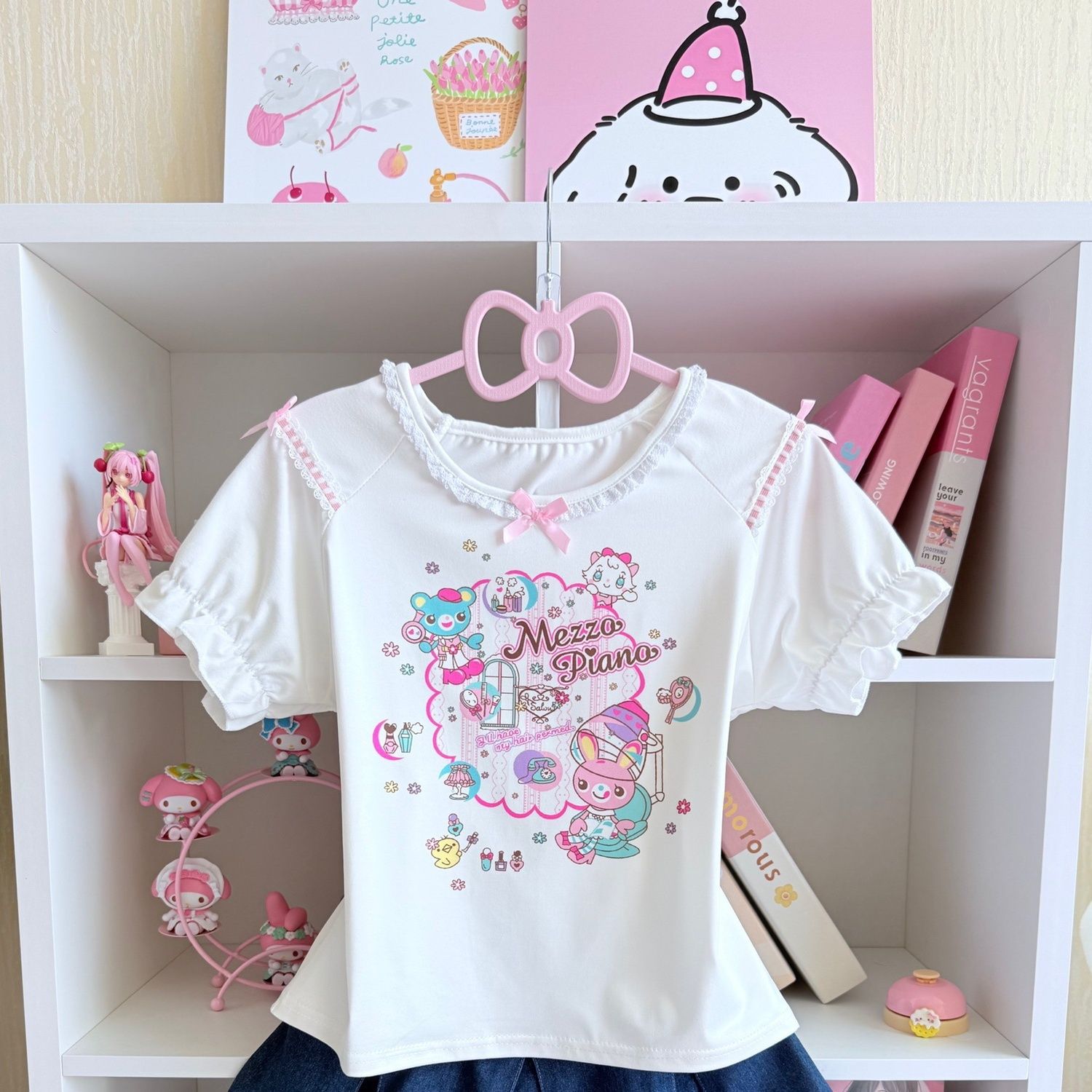 Japońskie słodkie zestawy spód – Embroidery Tshirt recenzja i cena
