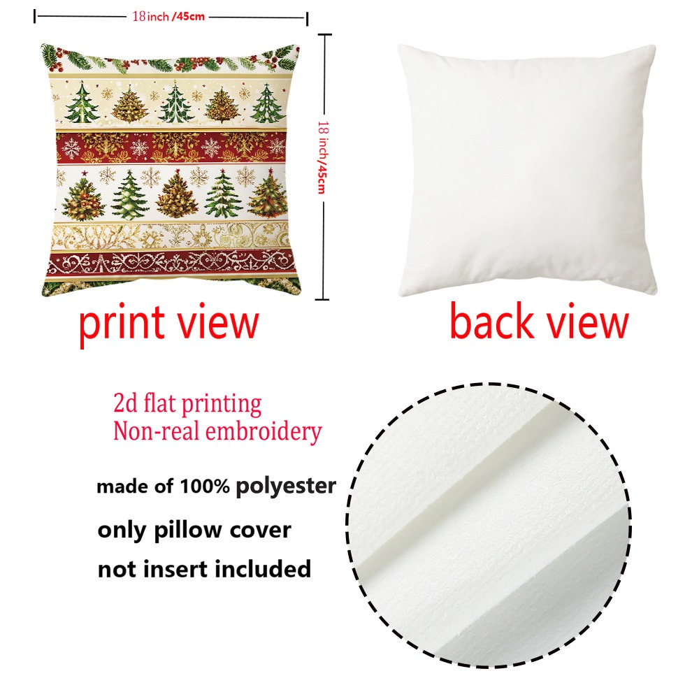 2 szt., płaskie poszewki na po – Embroidery Xmas Tree recenzja i cena