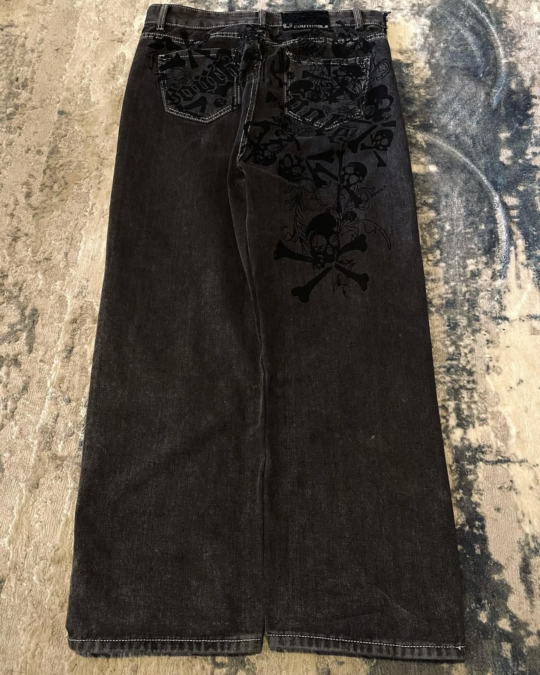 Y2K Street New Skull Embroider – Embroidery On Jeans recenzja i cena