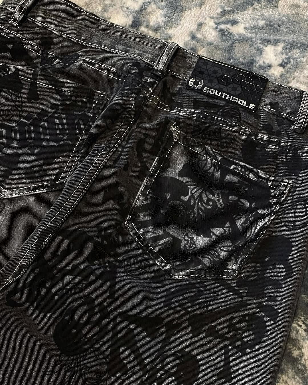Y2K Street New Skull Embroider – Embroidery On Jeans recenzja i cena