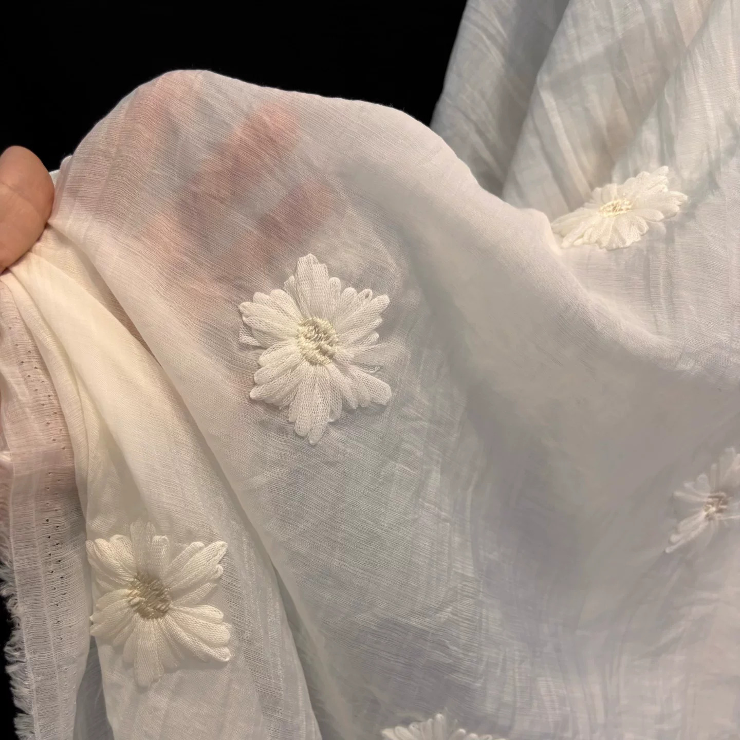 1 jard tkaniny szyfonowej z mi – Embroidery Daisy recenzja i cena