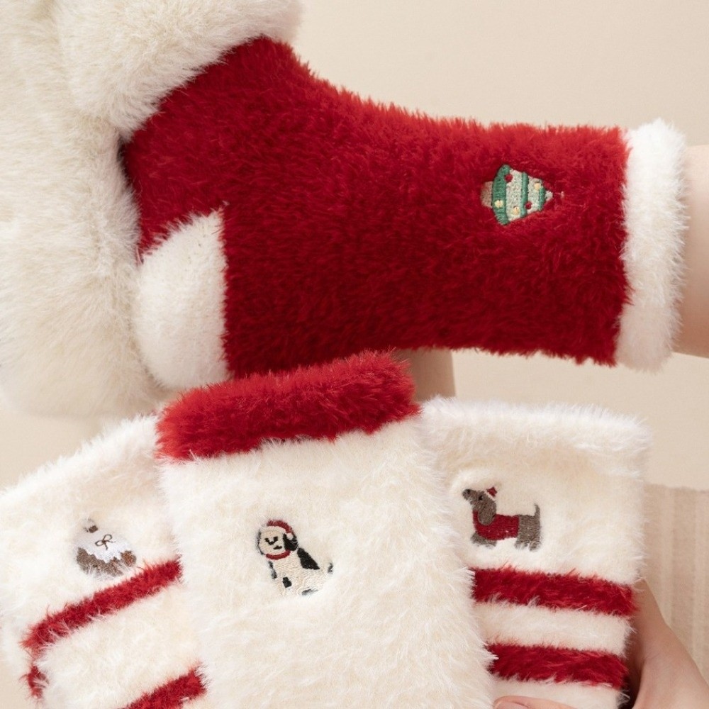 Skarpety termiczne na Boże Nar – Embroidery Xmas Tree recenzja i cena