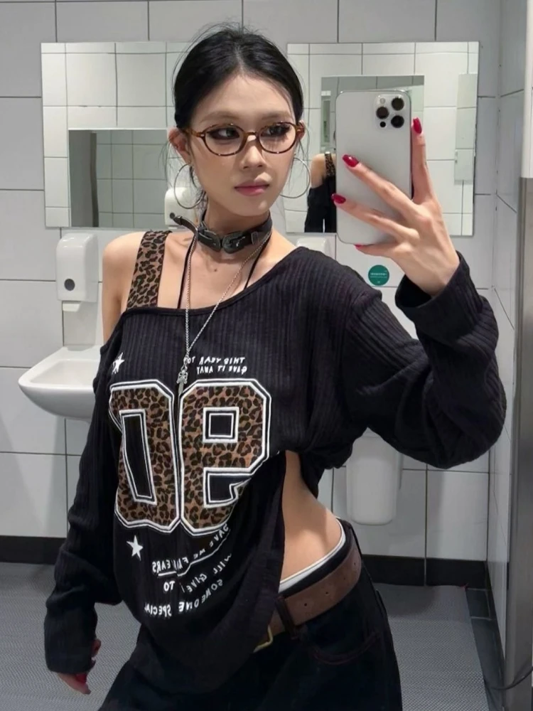 Koszulka damska Y2K patchworko – Embroidery Tshirt recenzja i cena