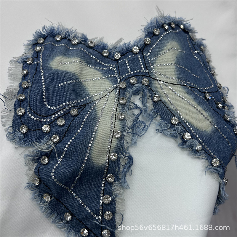 Nowy, luźny damski komplet dwu – Embroidery On Jeans recenzja i cena
