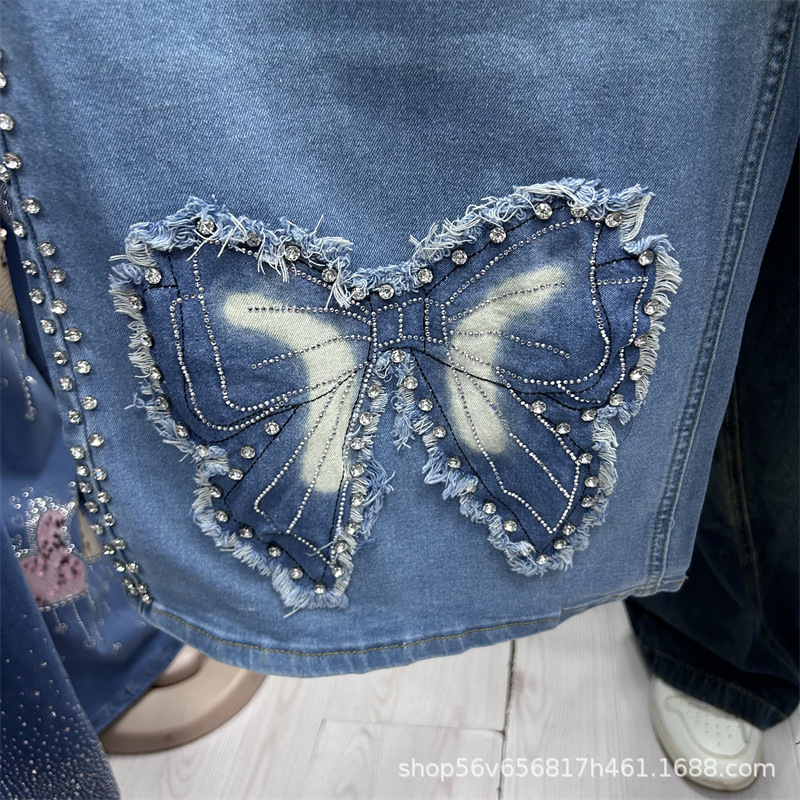 Nowy, luźny damski komplet dwu – Embroidery On Jeans recenzja i cena