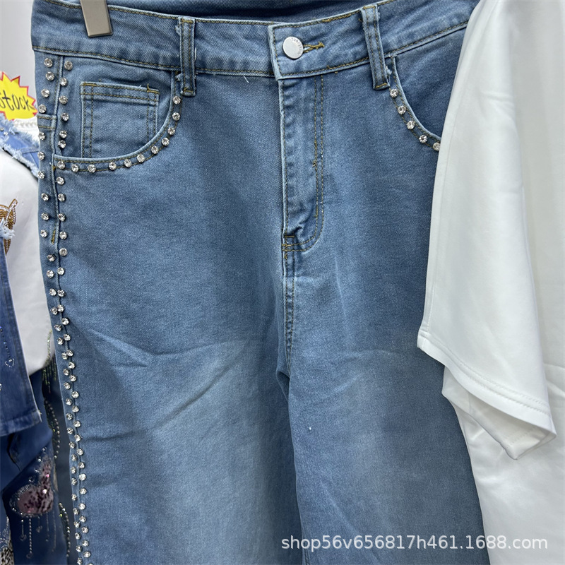 Nowy, luźny damski komplet dwu – Embroidery On Jeans recenzja i cena