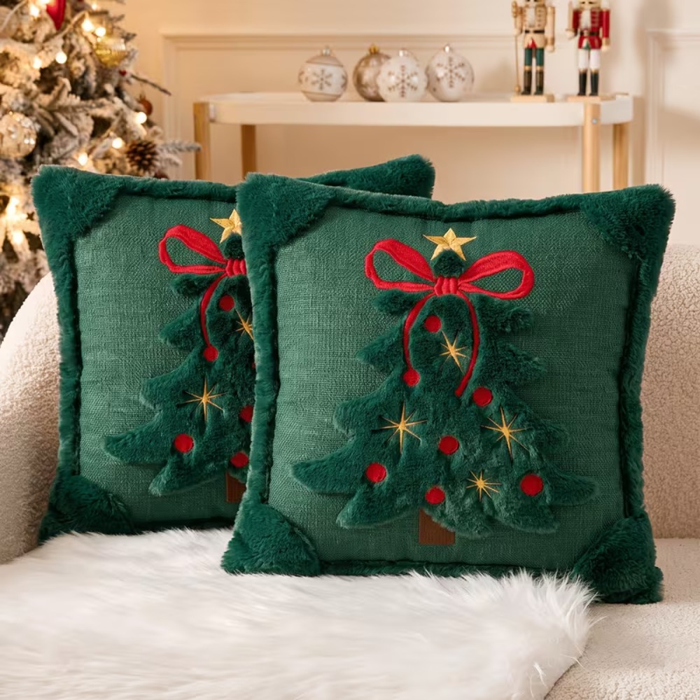 Poszewka na poduszkę w kształc – Embroidery Xmas Tree recenzja i cena