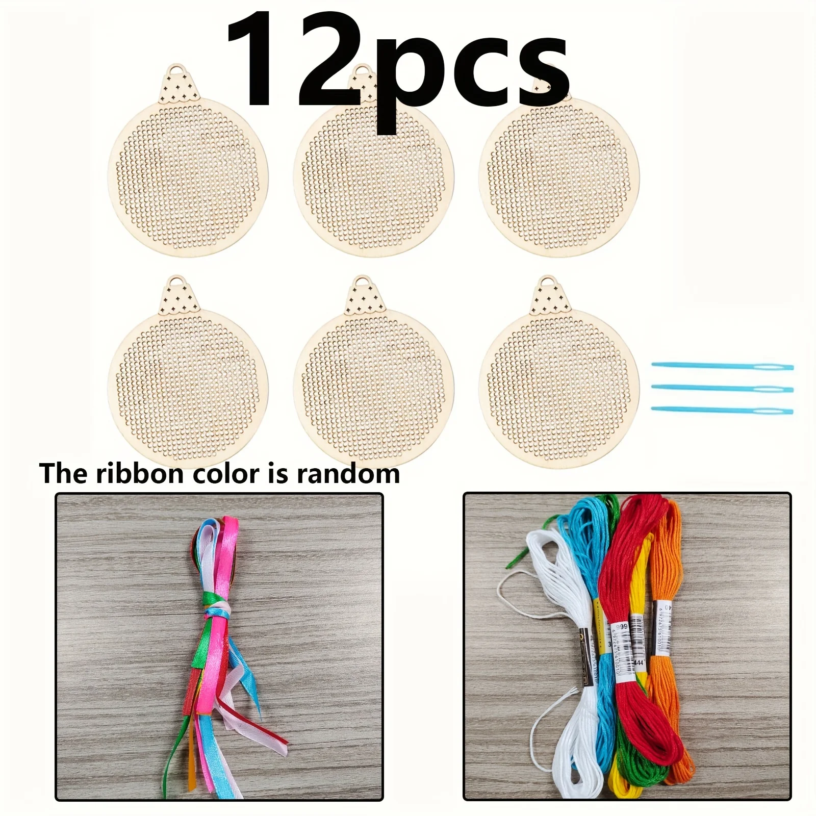 12 szt. Świąteczne drewniane z – Embroidery Xmas Tree recenzja i cena