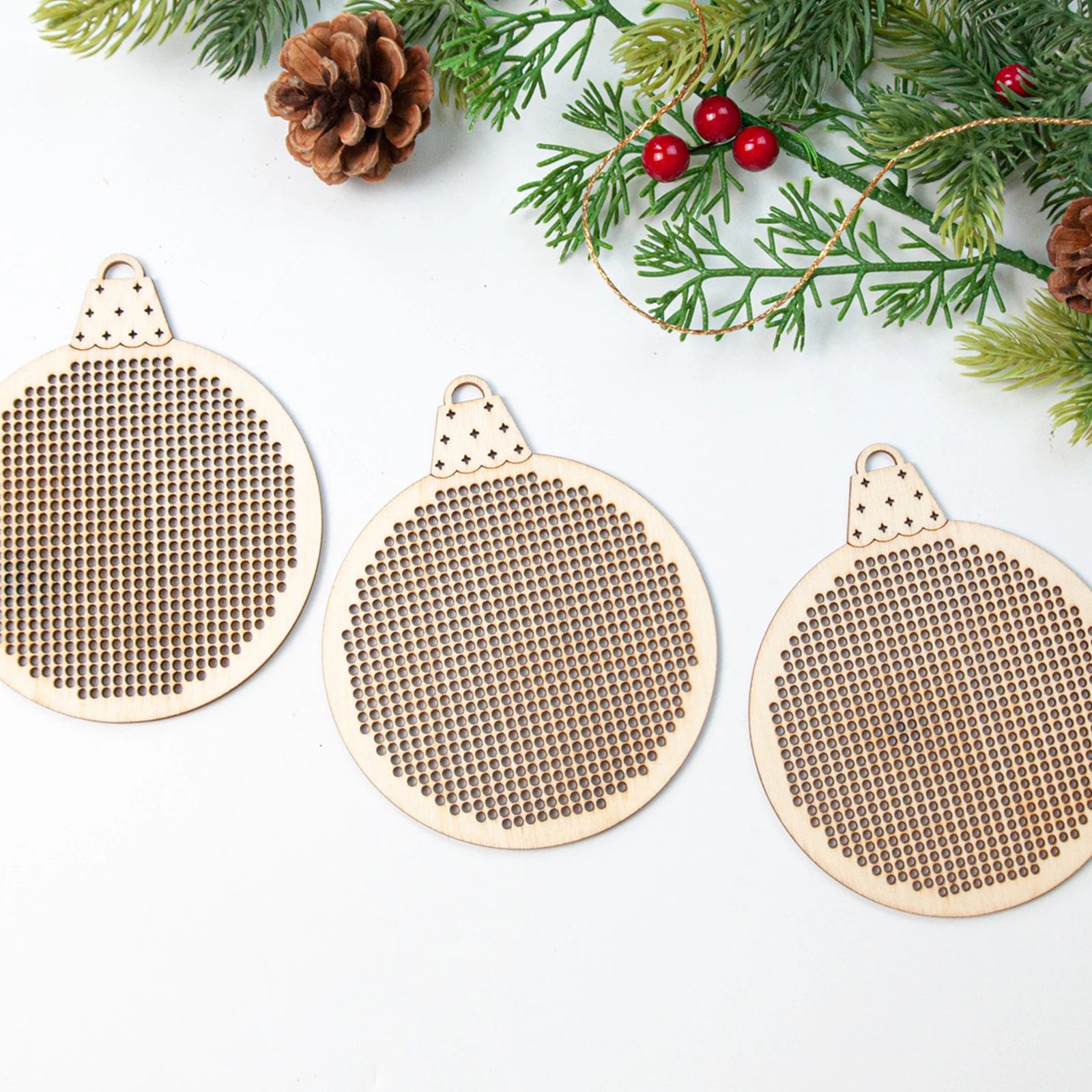 12 szt. Świąteczne drewniane z – Embroidery Xmas Tree recenzja i cena