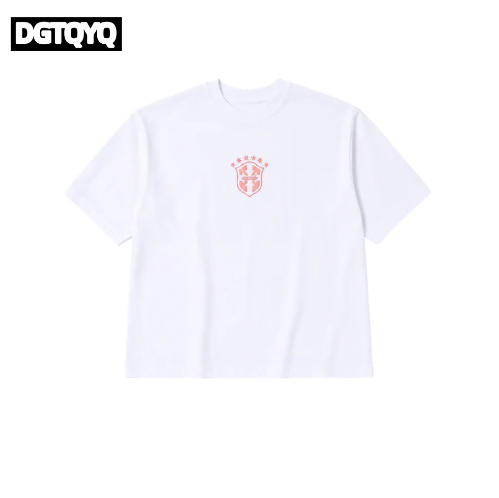 Męskie letnie nowe różowe haft – Embroidery Tshirt recenzja i cena