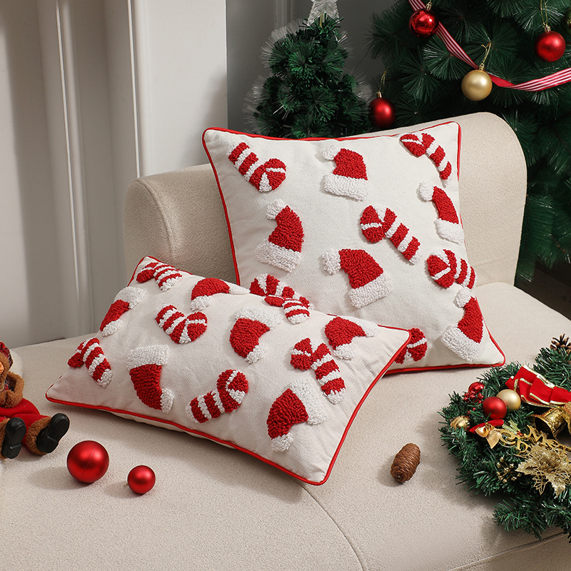 Czerwona świąteczna poszewka n – Embroidery Xmas Ornaments recenzja i cena