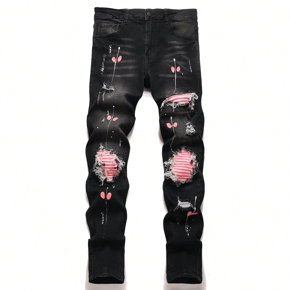Męskie jeansy z wysoką elastyc – Embroidery On Jeans recenzja i cena