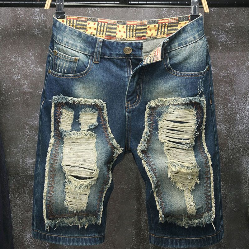 Nowe męskie szorty jeansowe w  – Embroidery On Jeans recenzja i cena