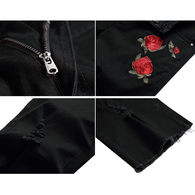 Męskie dżinsowe szorty z hafto – Embroidery On Jeans recenzja i cena